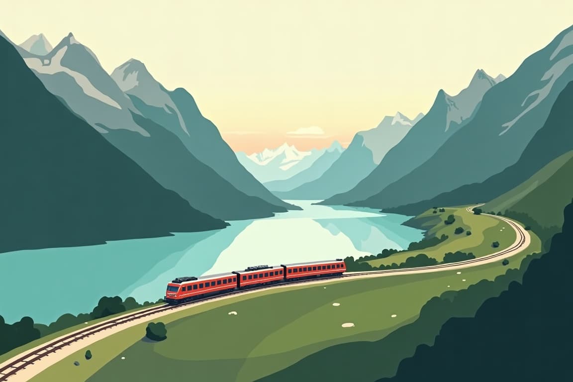 Illustration of Grand Train Tour of Switzerland – Alpine Rivieras