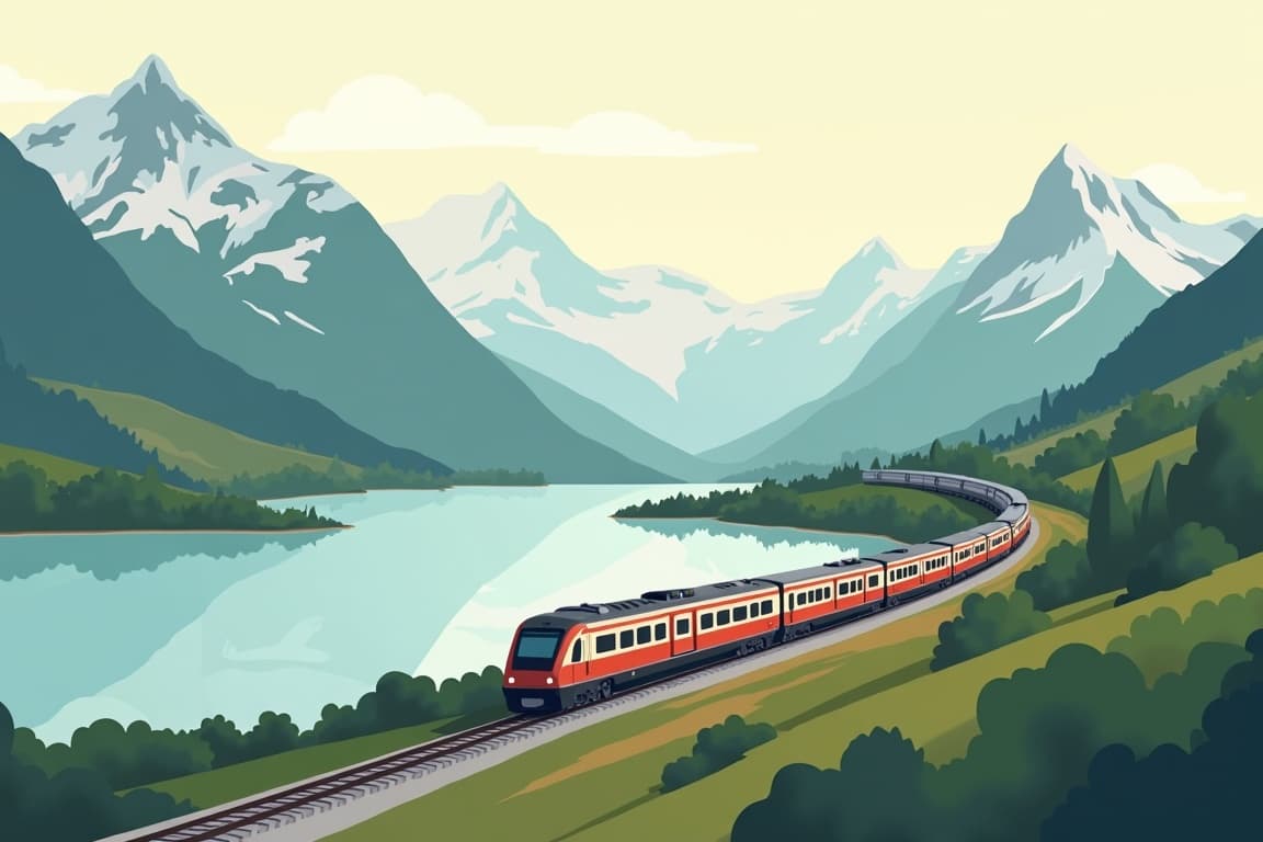 Illustration of Grand Train Tour of Switzerland: An Escorted Experience