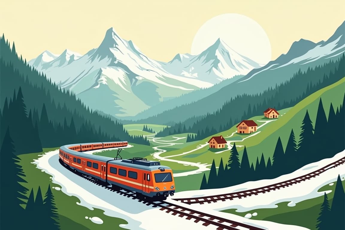 Illustration of Grand Train Tour of Switzerland «Classic»