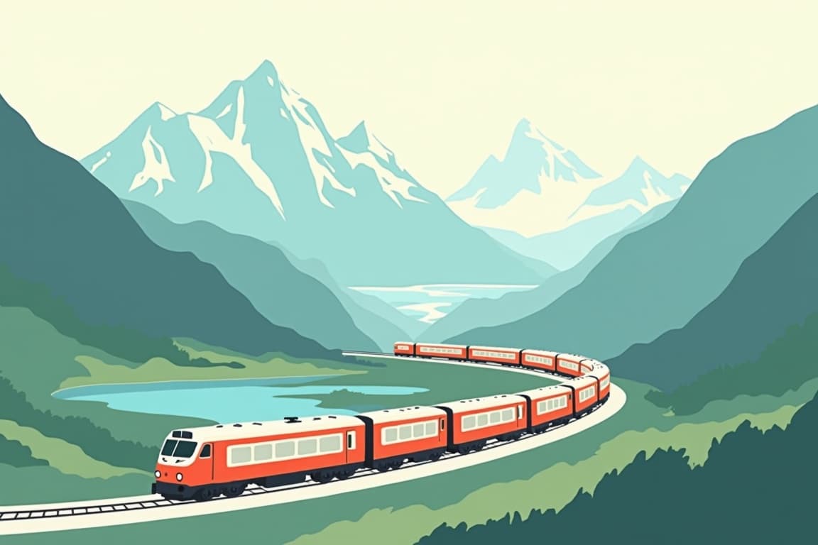 Illustration of Grand Train Tour of Switzerland - Classic