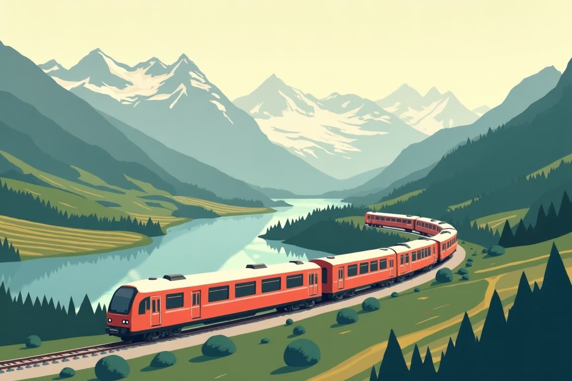 Illustration of Grand Train Tour of Switzerland – Classique Est