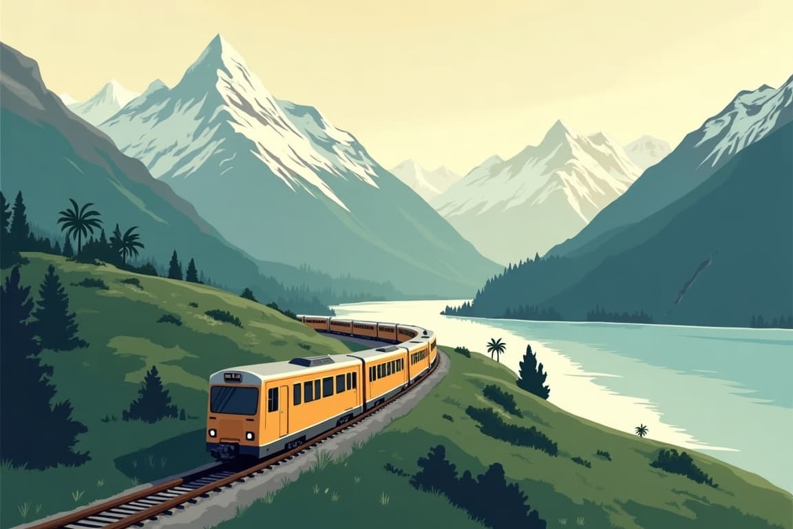 Illustration of Grand Train Tour of Switzerland «Glaciers & Palm Trees» (for international guests)