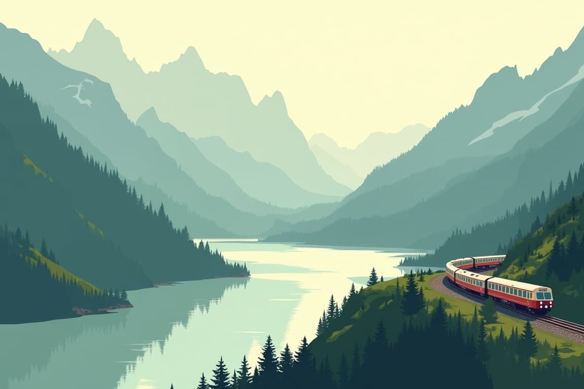 Illustration of Grand Train Tour of Switzerland - Hidden Treasures