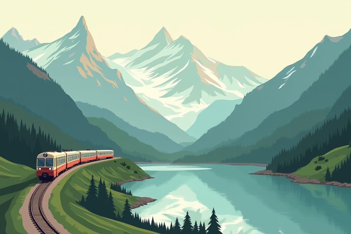 Illustration of Grand Train Tour of Switzerland - Historische Tour