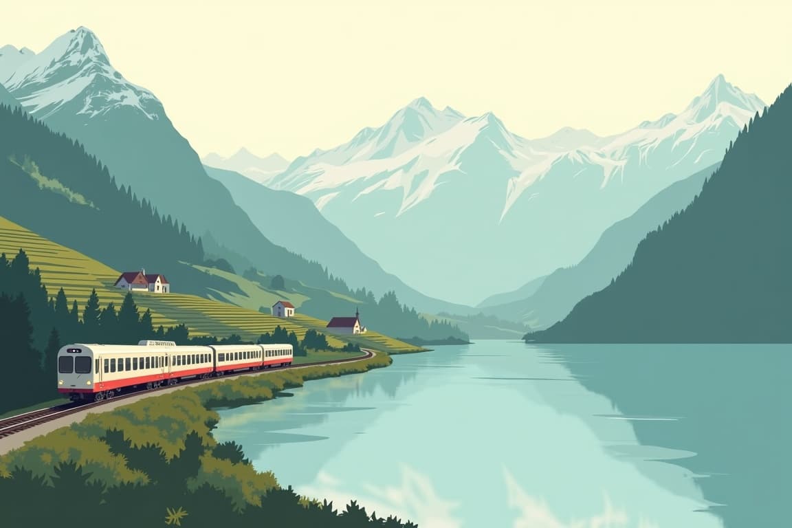 Illustration of Grand Train Tour of Switzerland - Le attrazioni piu belle
