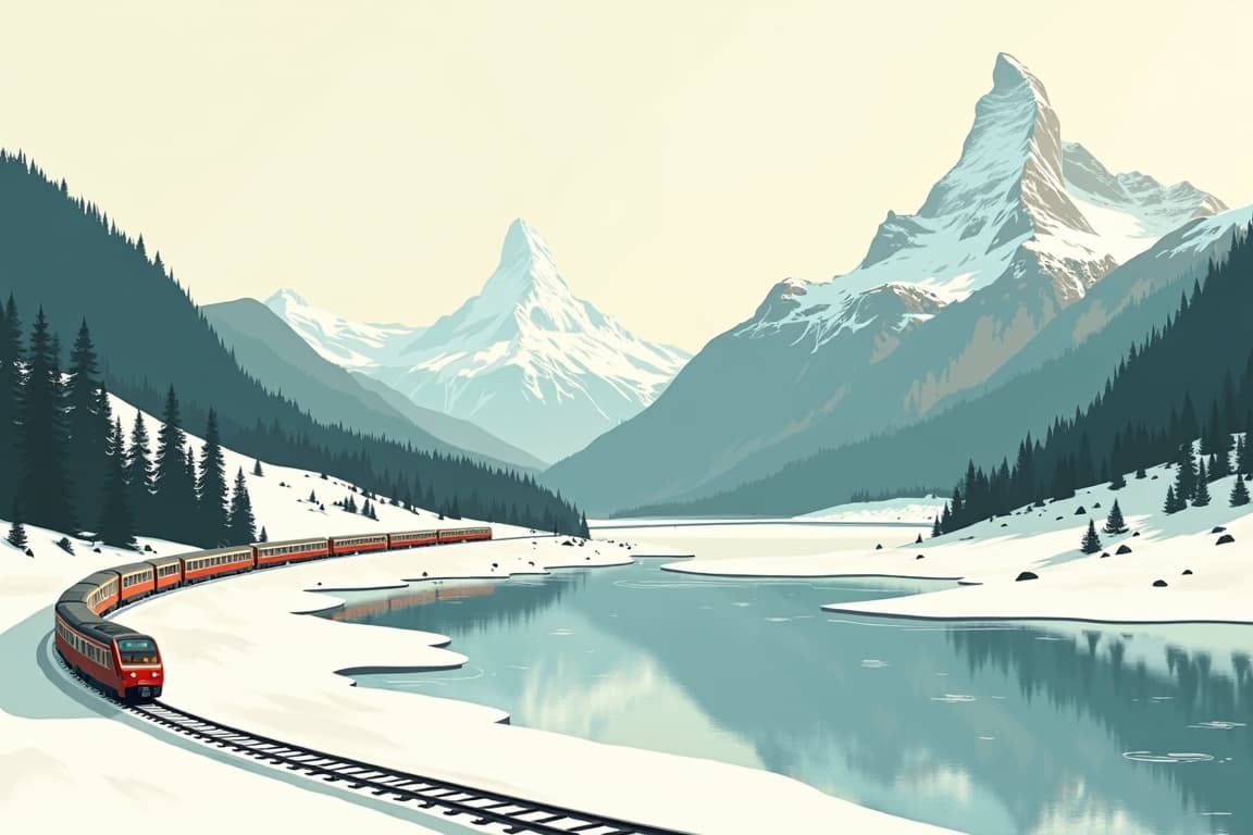 Illustration of Grand Train Tour of Switzerland – Magia dell'inverno