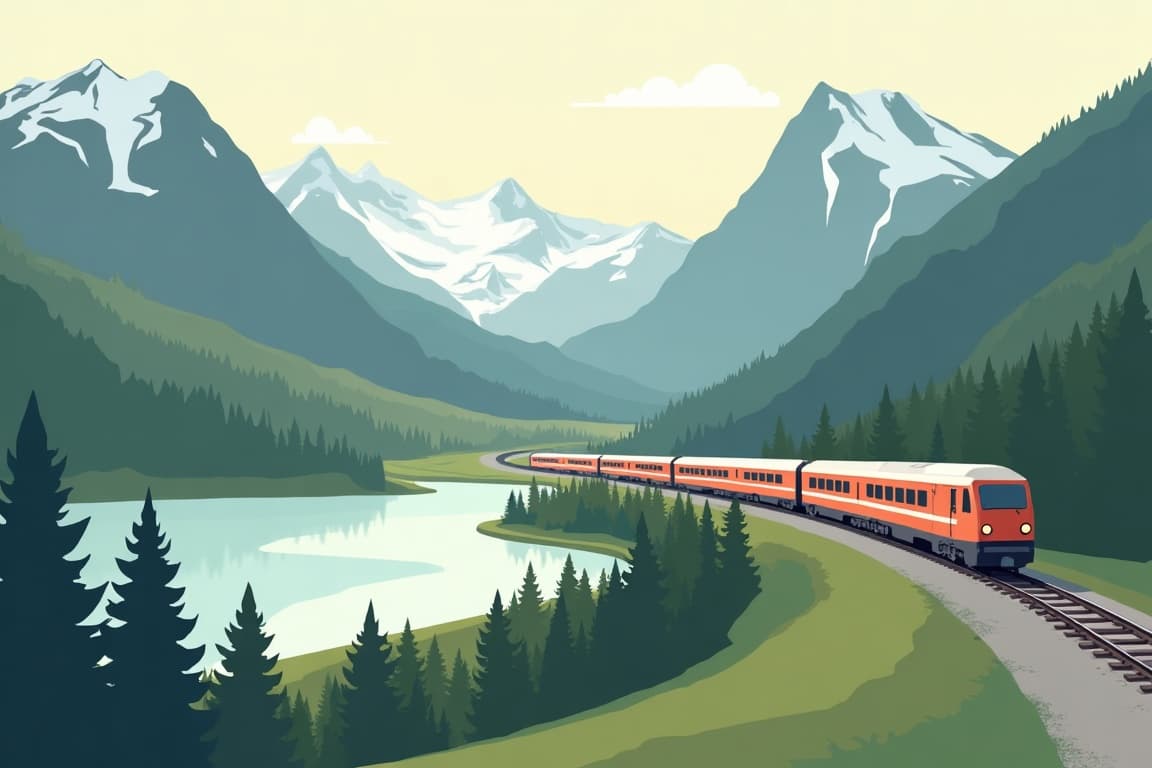 Illustration of Grand Train Tour of Switzerland – Original
