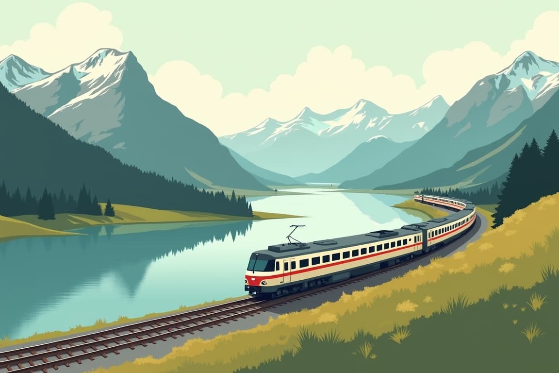 Illustration of Grand Train Tour of Switzerland – Originale