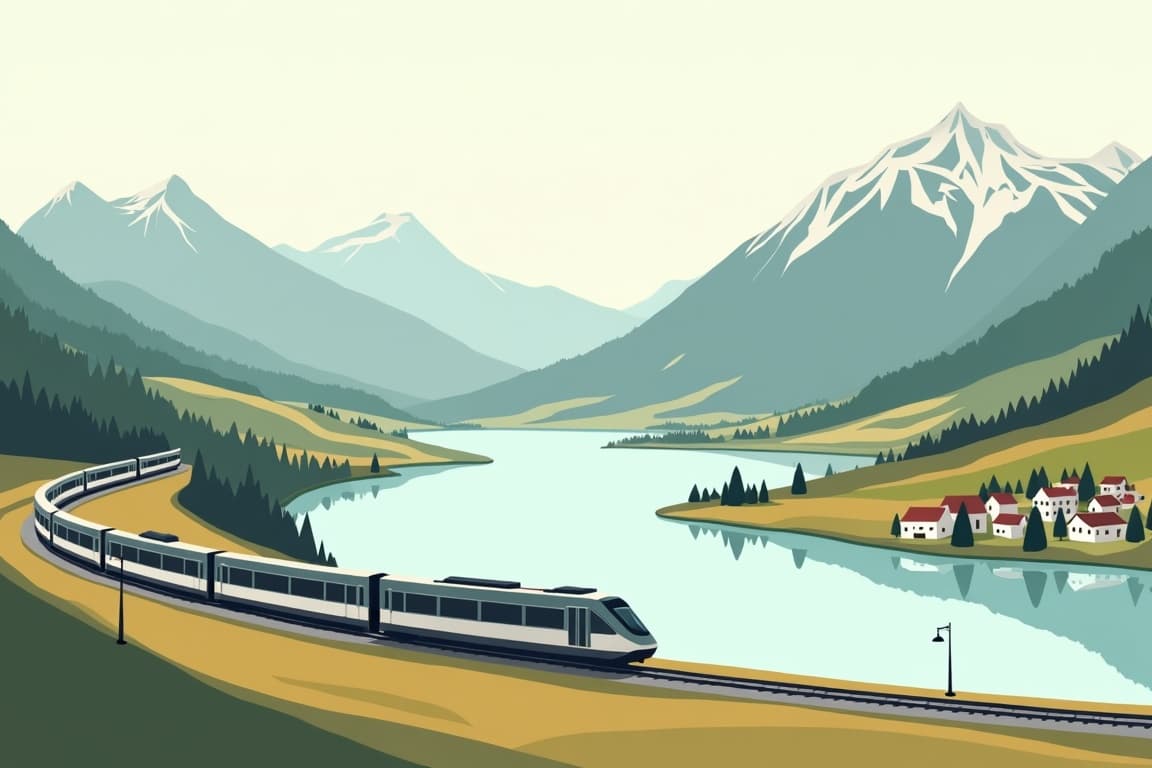Illustration of Grand Train Tour of Switzerland