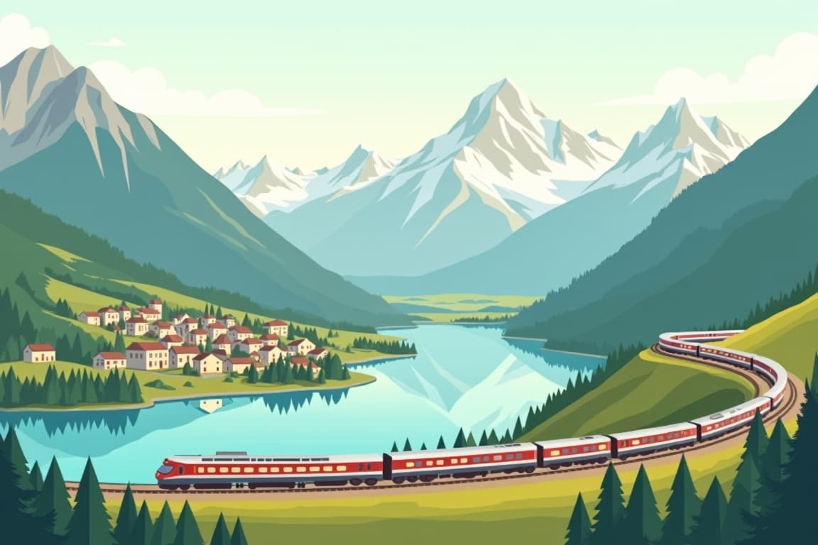 Illustration of Grand Train Tour of Switzerland – Tour historique