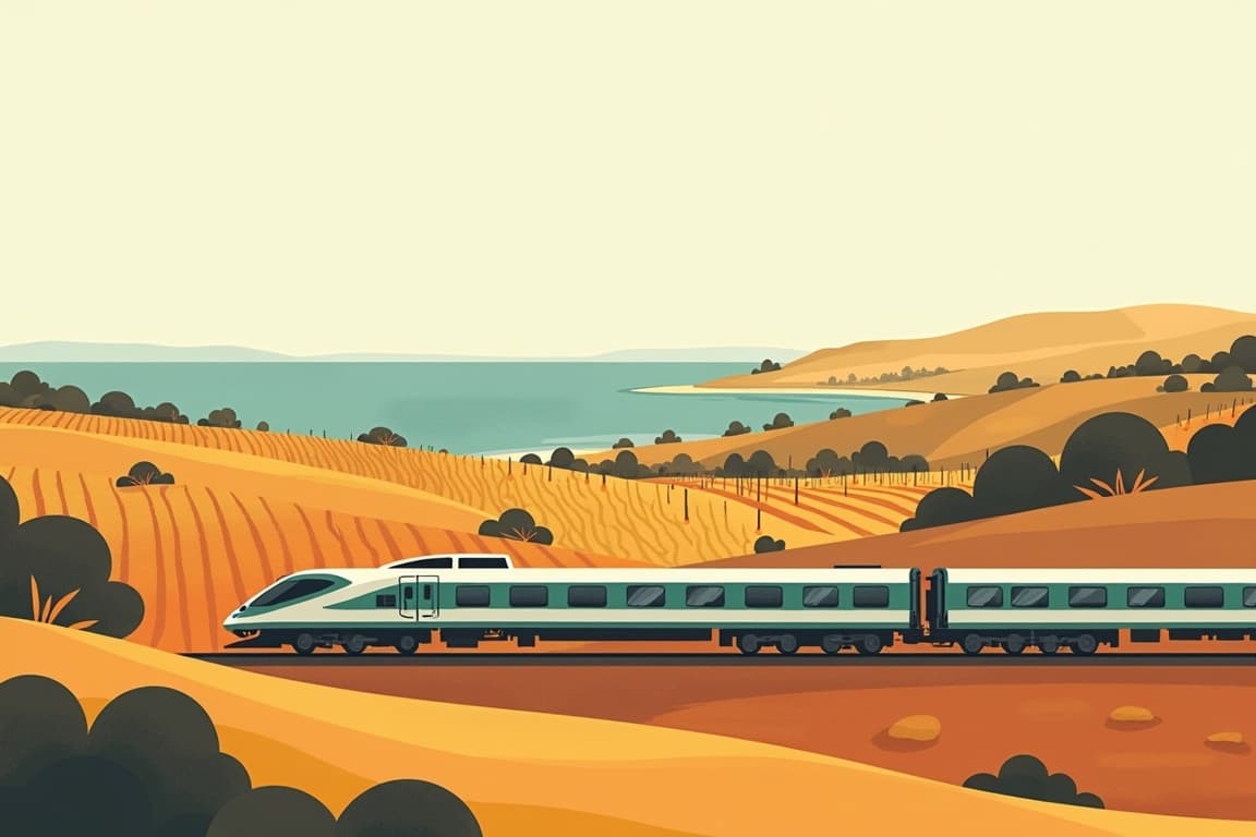Illustration of Great Southern from Brisbane to Adelaide