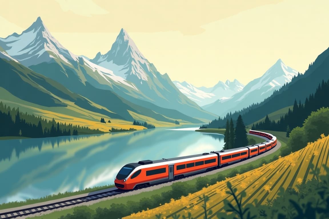 Illustration of Heart of Europe By Rail: Paris to Rome