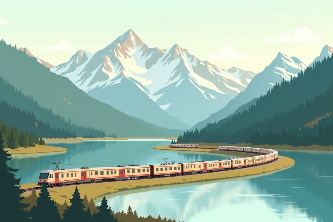 Illustration of Highlights of Switzerland & Italy by Rail