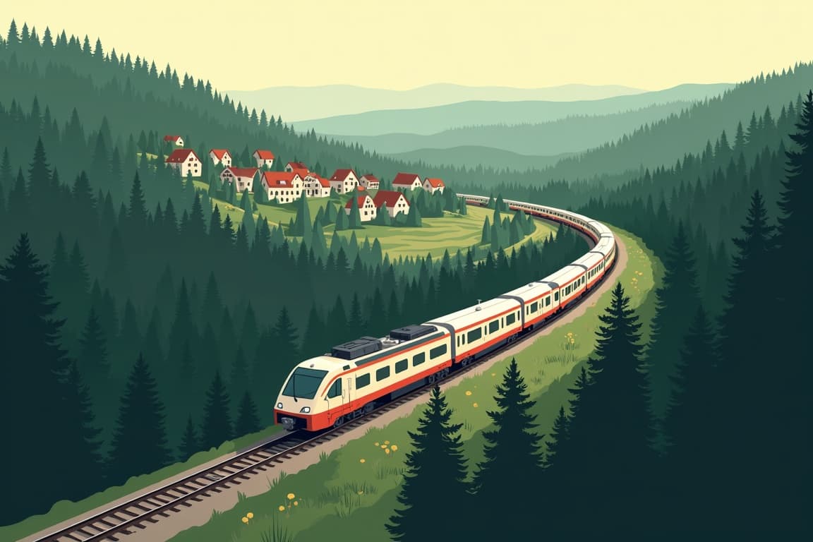 Illustration of Highlights of the Black Forest - Strasbourg, Freiburg, and Basel