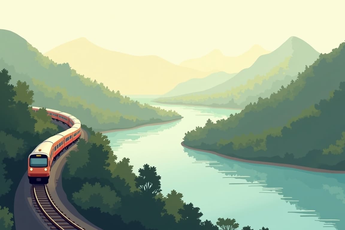 Illustration of Images of India by Rail and the Ganges