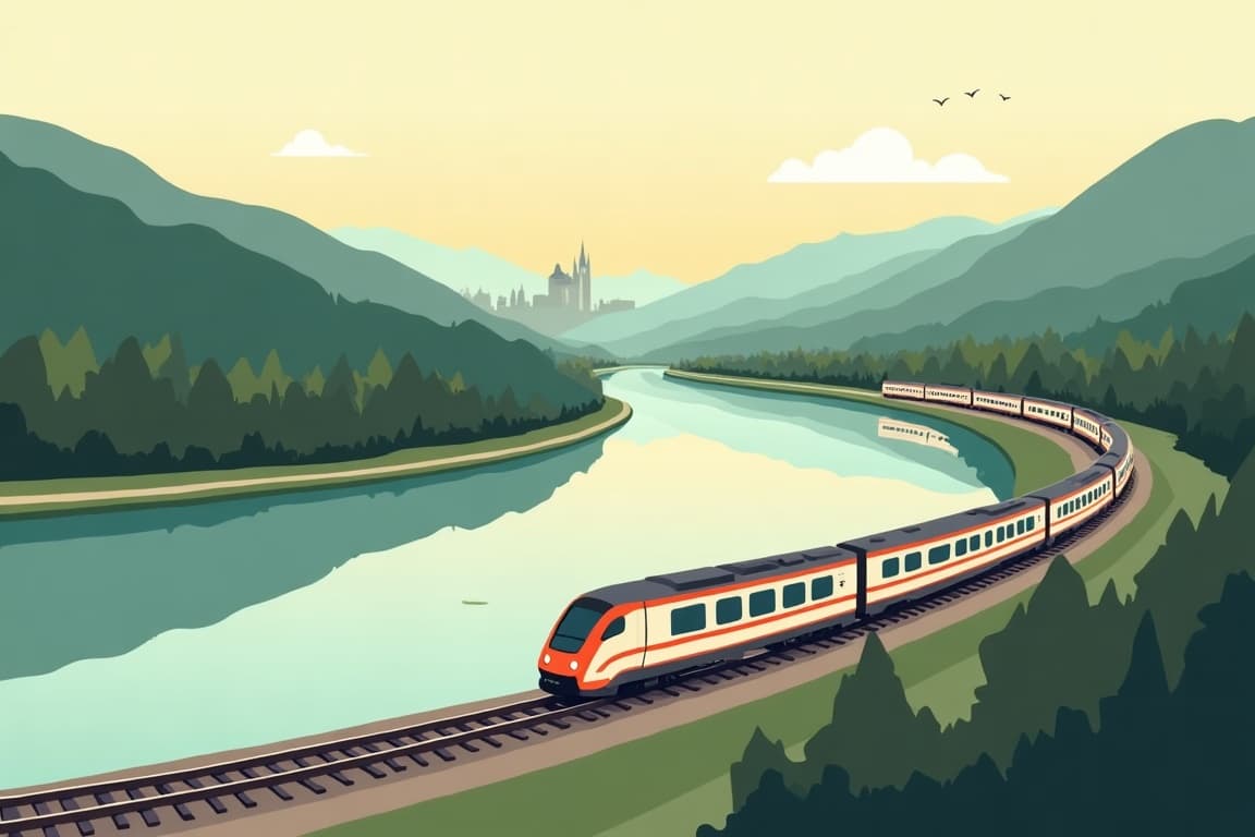 Illustration of Imperial Cities & The Classic Blue Danube