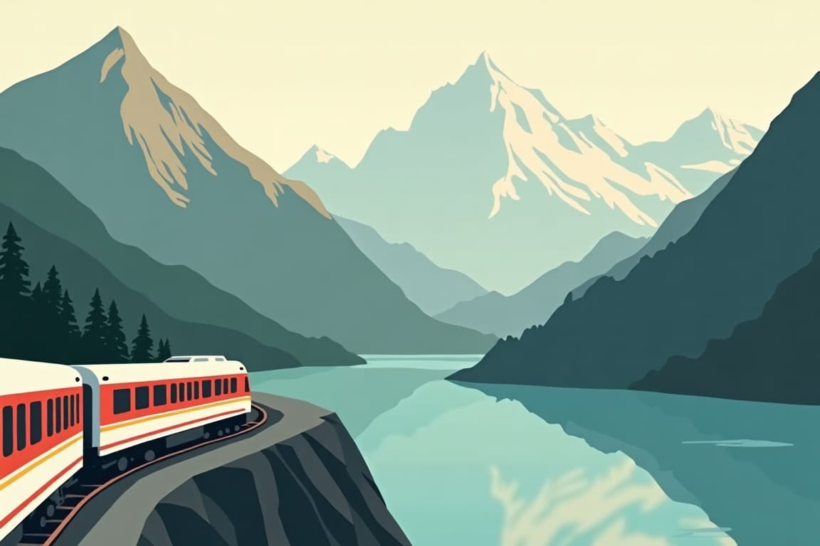 Illustration of Journey through the Clouds Discovery Banff