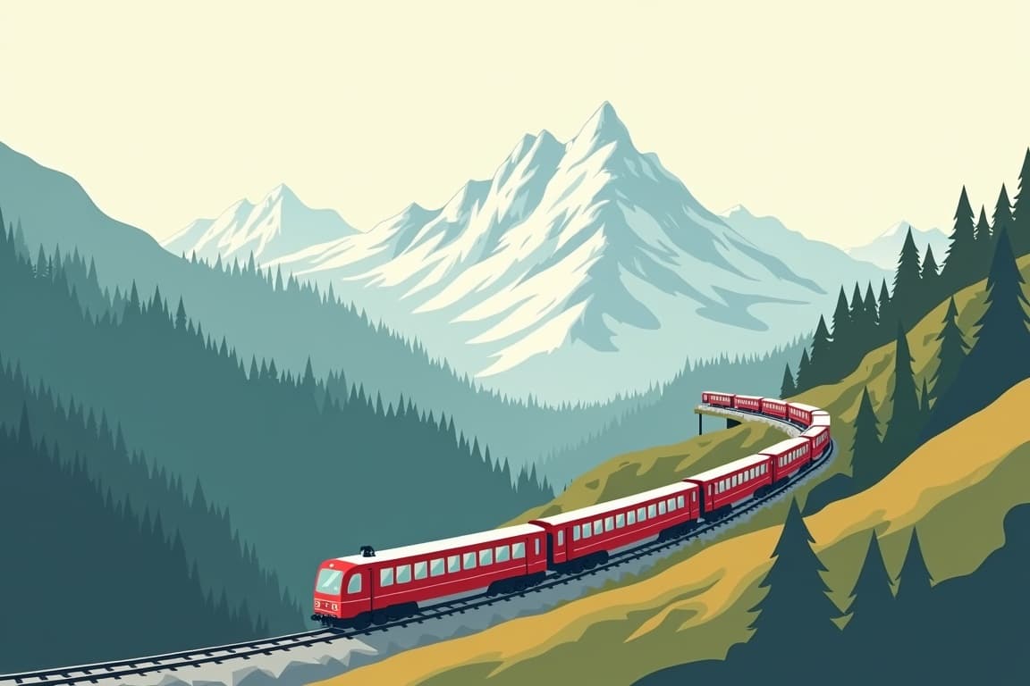 Illustration of Jungfrau Express and the Timeless Moselle & Rhine