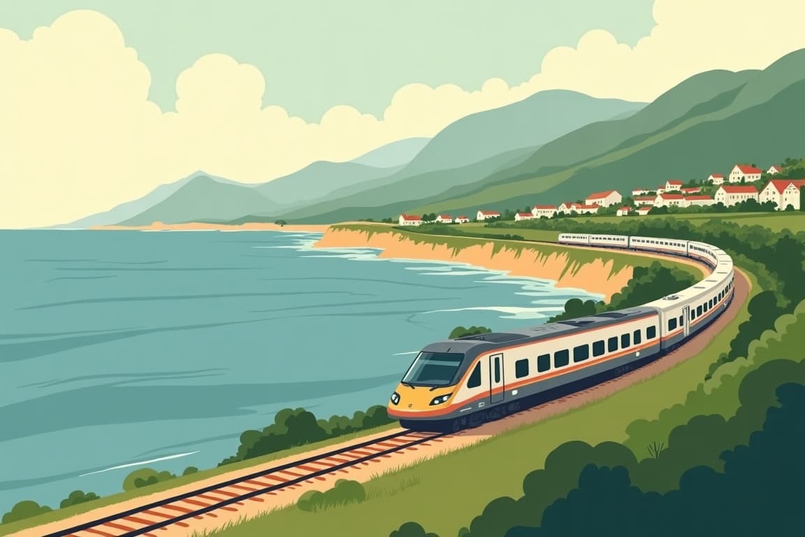 Illustration of La Costa Verde Express: Bilbao to Santiago de Compostela
