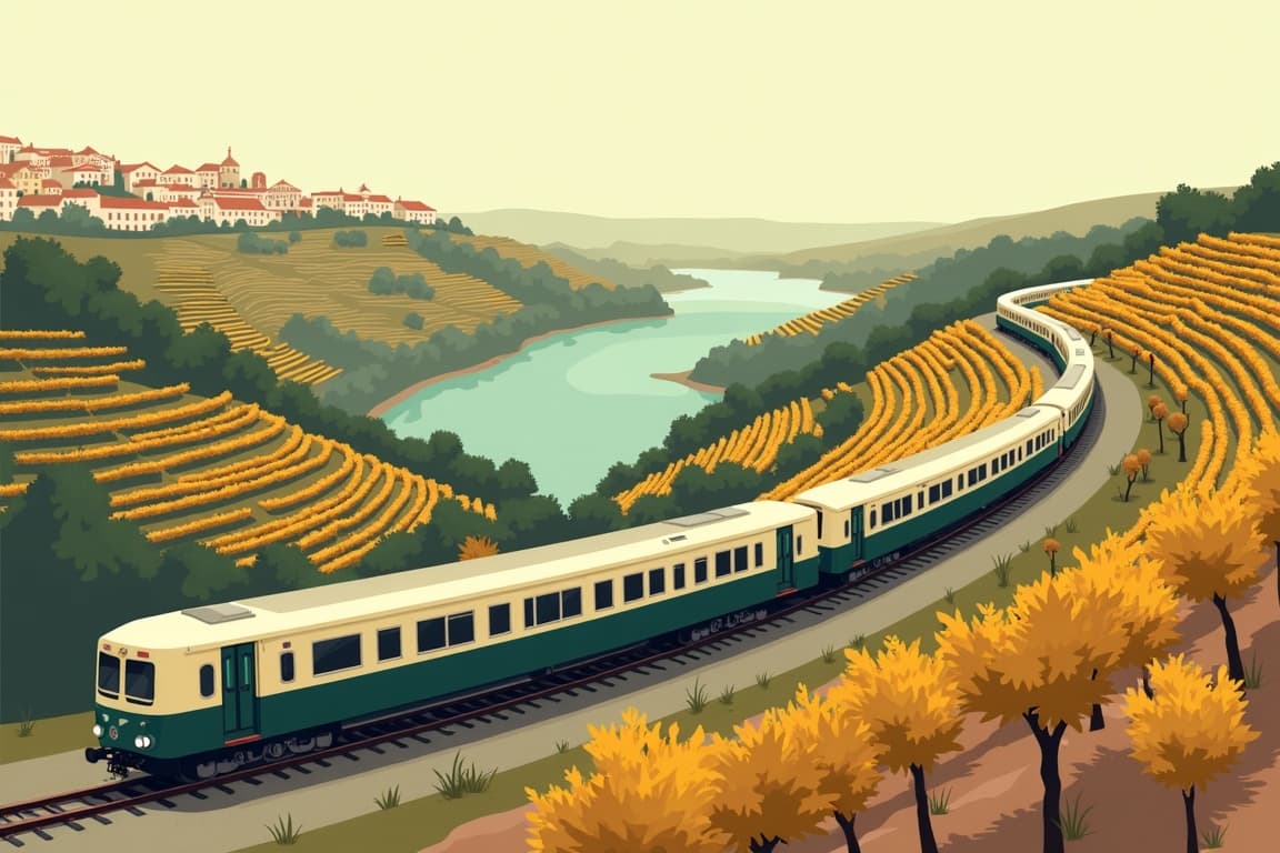 Illustration of Lisbon & Premium Golden Douro