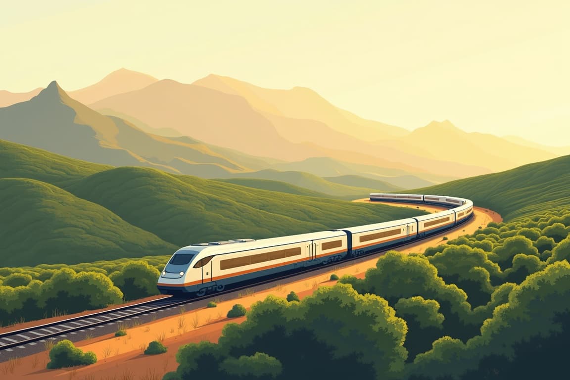 Illustration of Luxury Rovos Rail from Cape Town to Pretoria