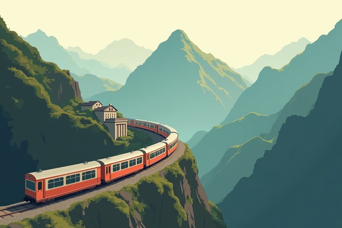 Illustration of Machu Picchu and Aguas Calientes Experience 3D2N