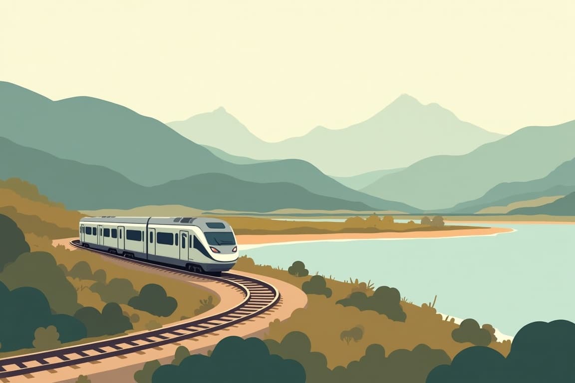 Illustration of Madrid, Malaga, Barcelona, Paris, and Amsterdam