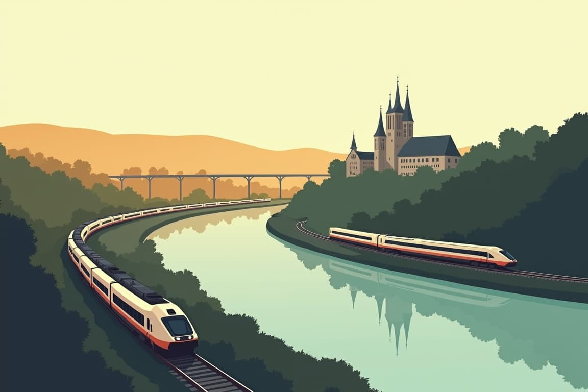 Illustration of Munich and Paris