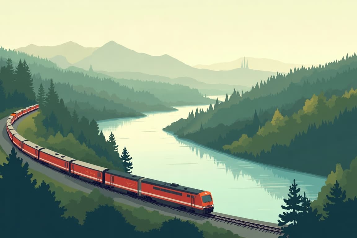 Illustration of Munich, Bavaria & the Beautiful Danube