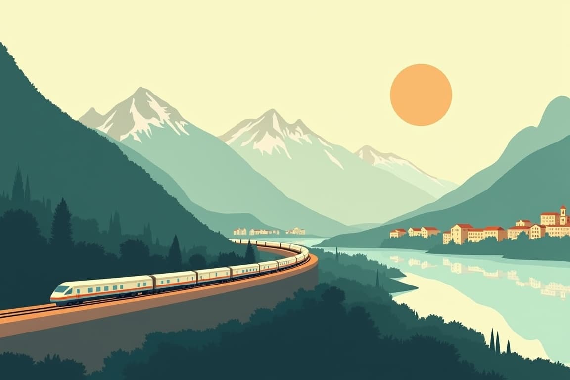 Illustration of Munich, Salzburg, and the Best of Italy