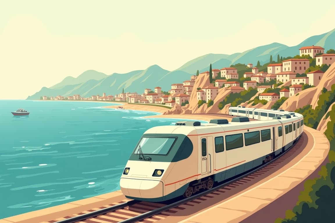 Illustration of Naples and La Dolce Vita Orient Express - Shores of Sicily