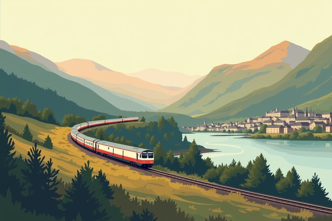 Illustration of New Year in the Glens - A Festive Scottish Adventure