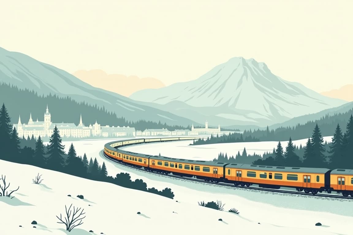 Illustration of New Year in the Glens – A Festive Scottish Adventure