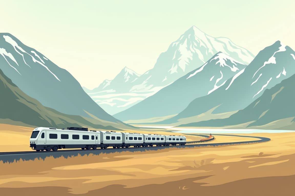 Illustration of Northern Lights at Borealis Basecamp