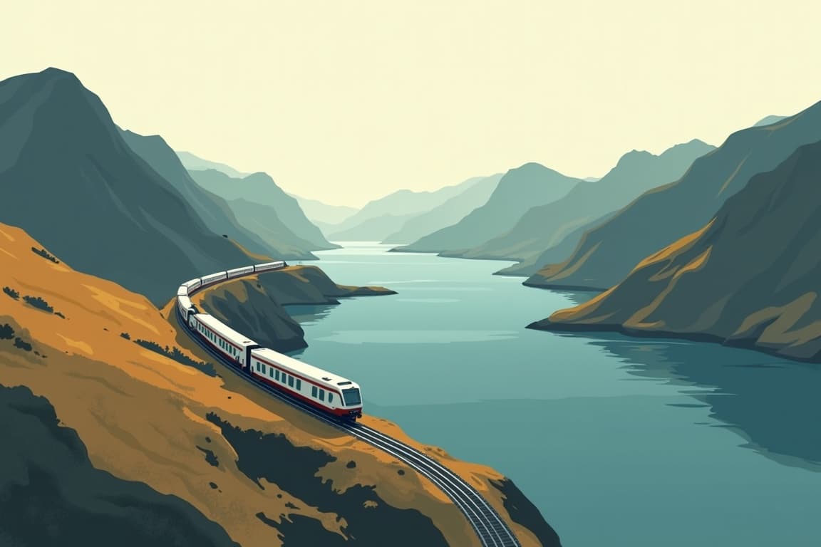 Illustration of Northern Norway's Arctic Coast & Lofoten