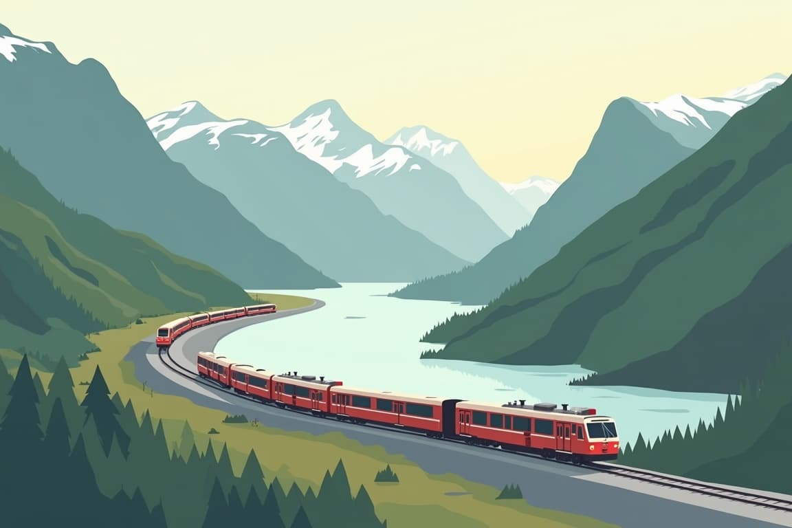Illustration of Norway Rail & Fjord Escape