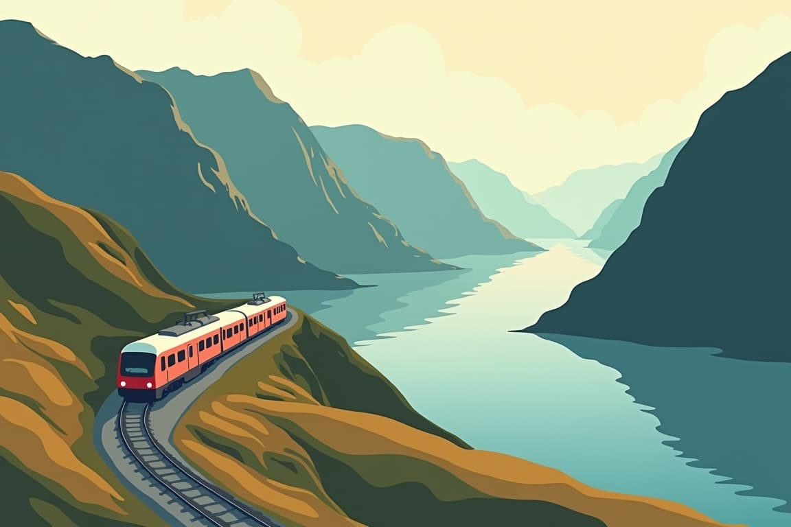 Illustration of Norway Rail Holidays & Escorted Tours