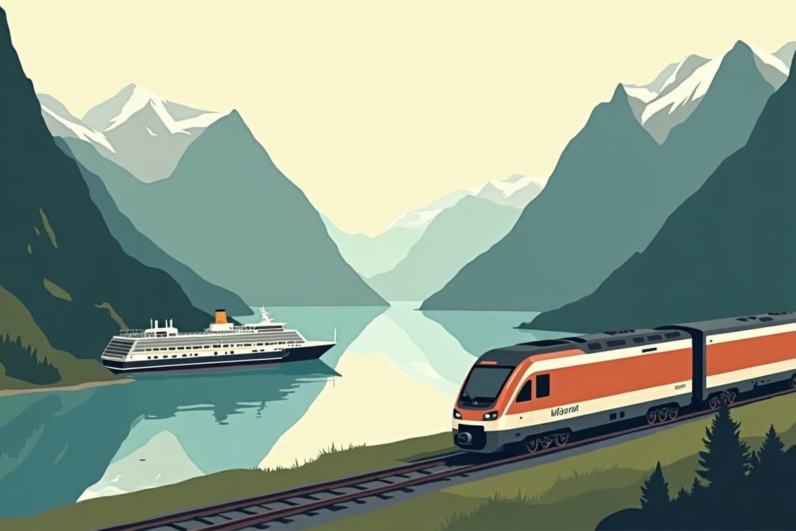 Illustration of Oslo, Bergen & Norwegian Coast Cruise