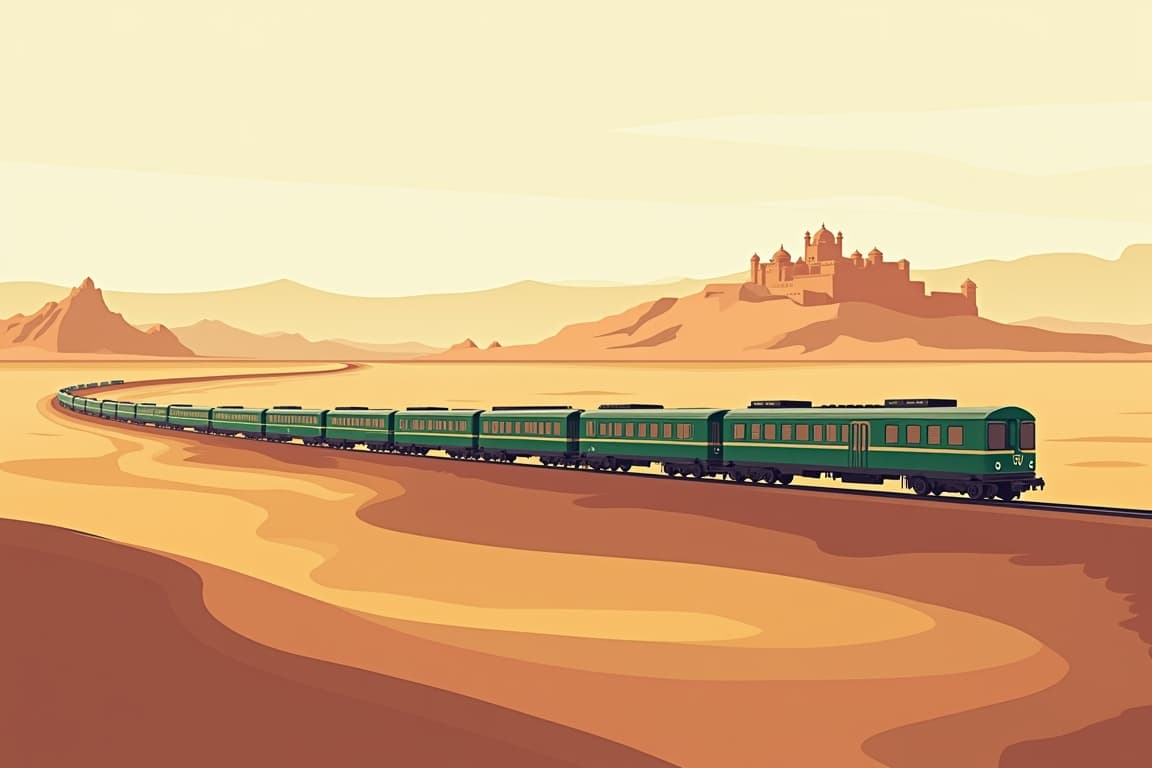 Illustration of Palace on Wheels