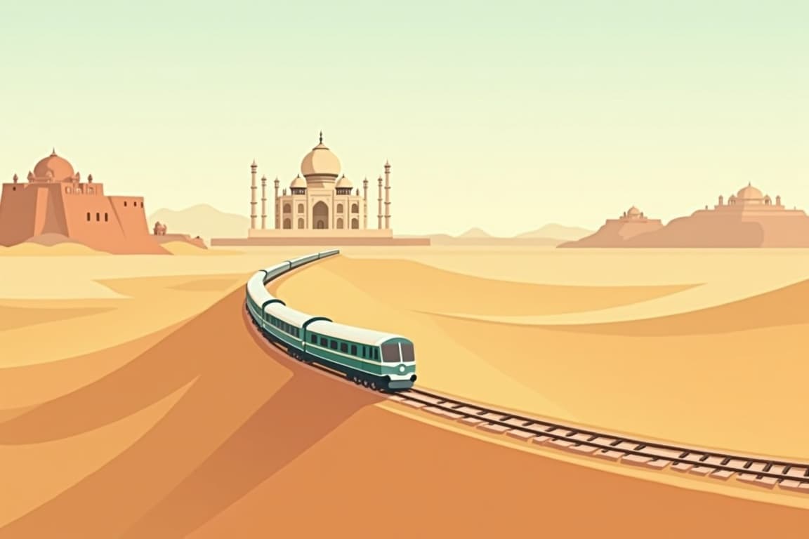 Illustration of Palace on Wheels