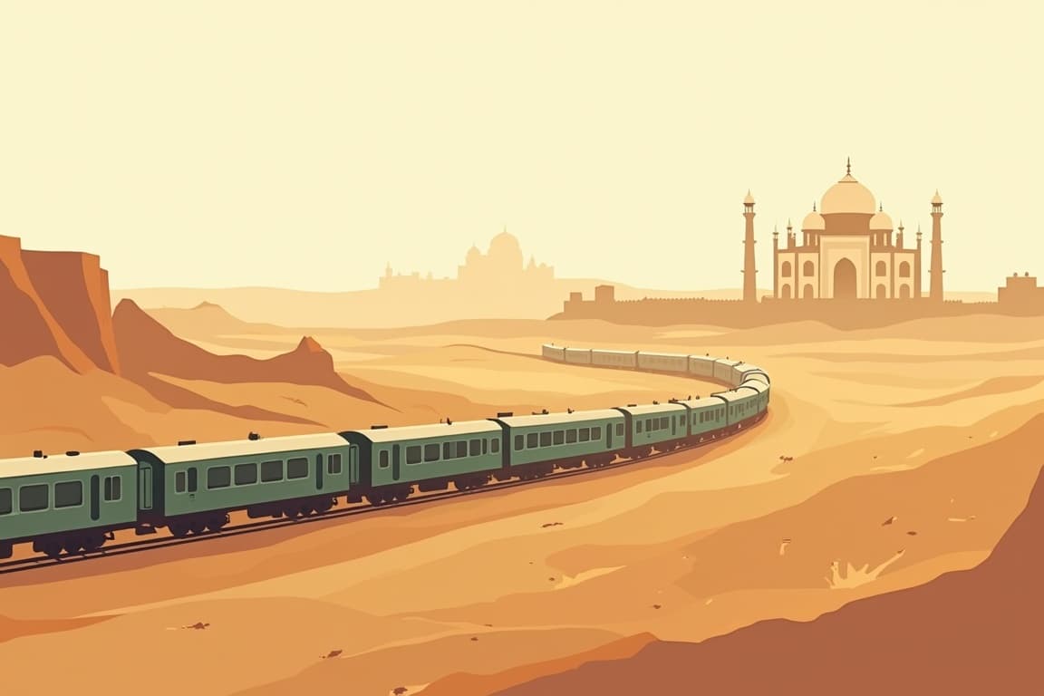 Illustration of Palace on Wheels