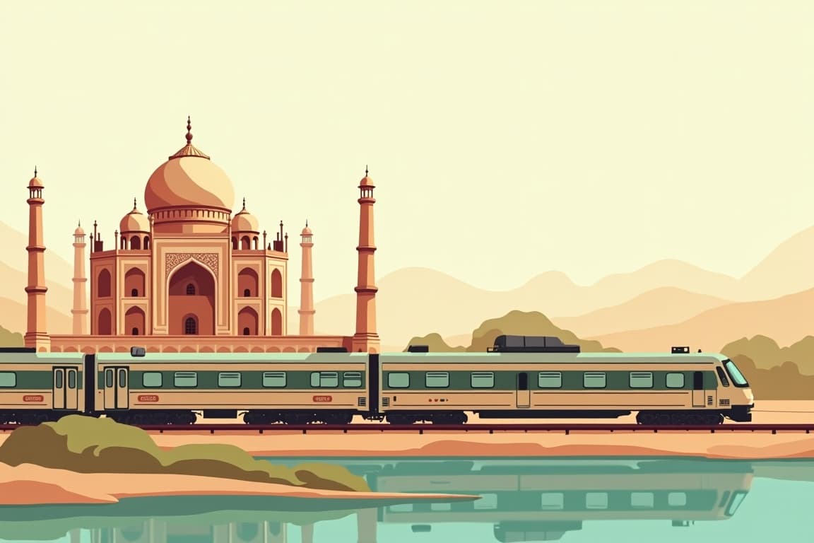Illustration of Palace on Wheels