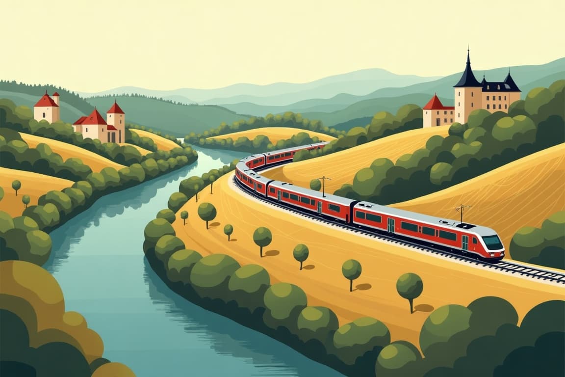 Illustration of Paris, Normandy, The Loire Valley, and Bordeaux