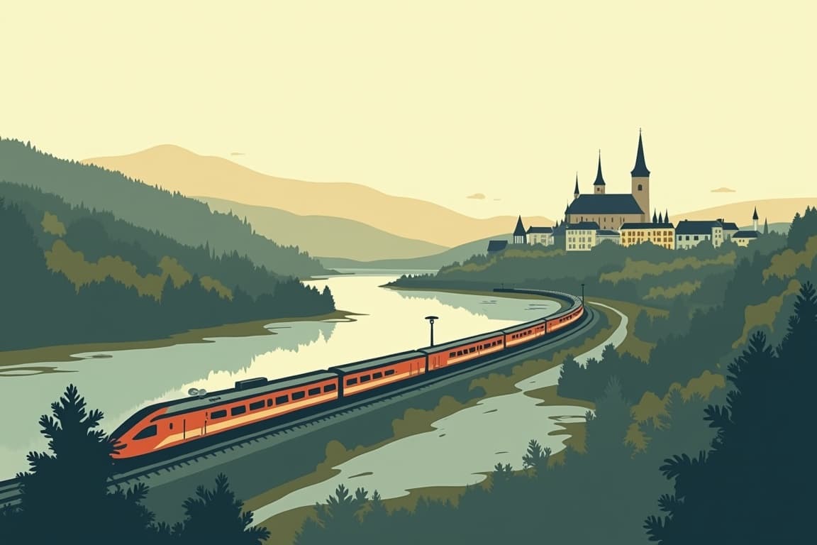 Illustration of Poland & Germany by First Class Rail