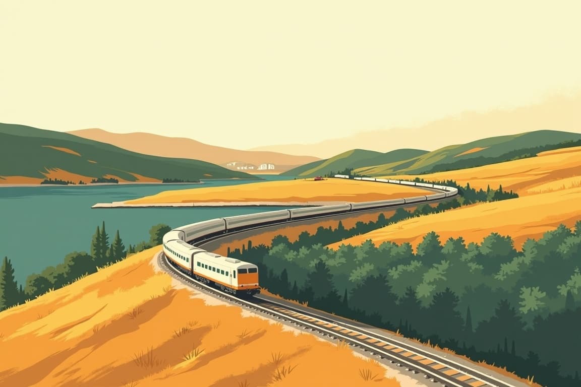 Illustration of Porto by First Class Rail & return by air