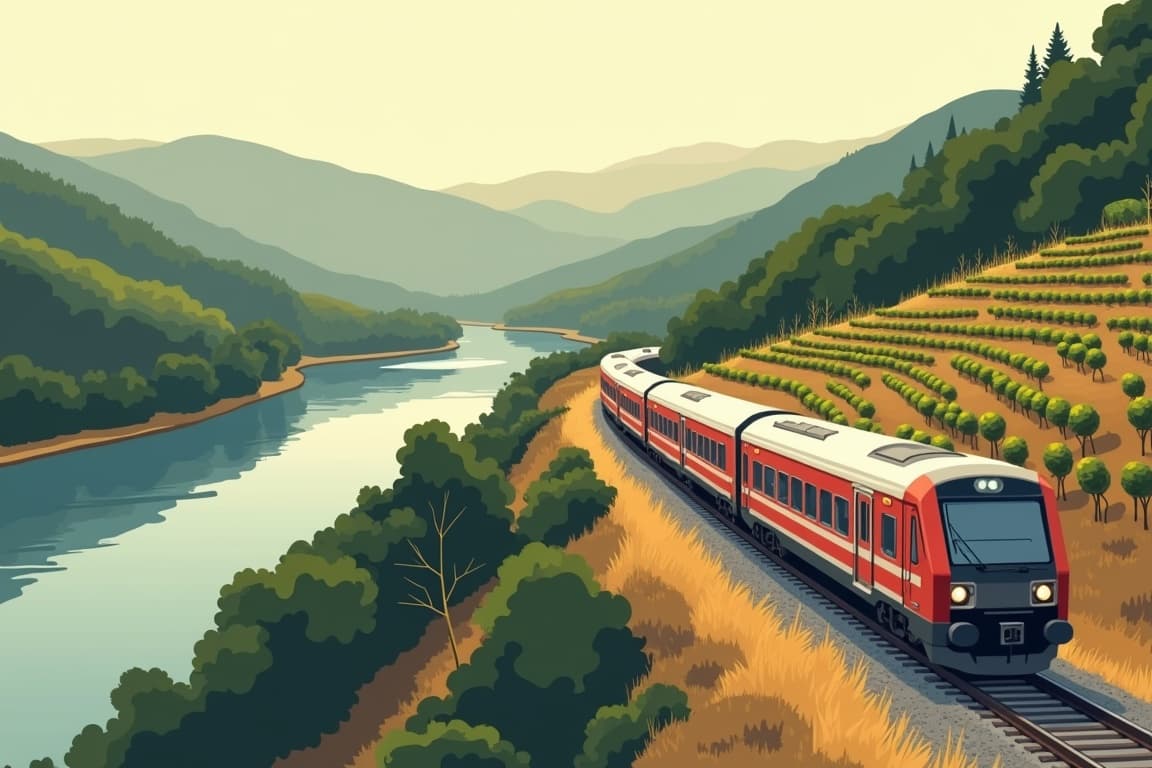 Illustration of Portugal, Spain & the Douro