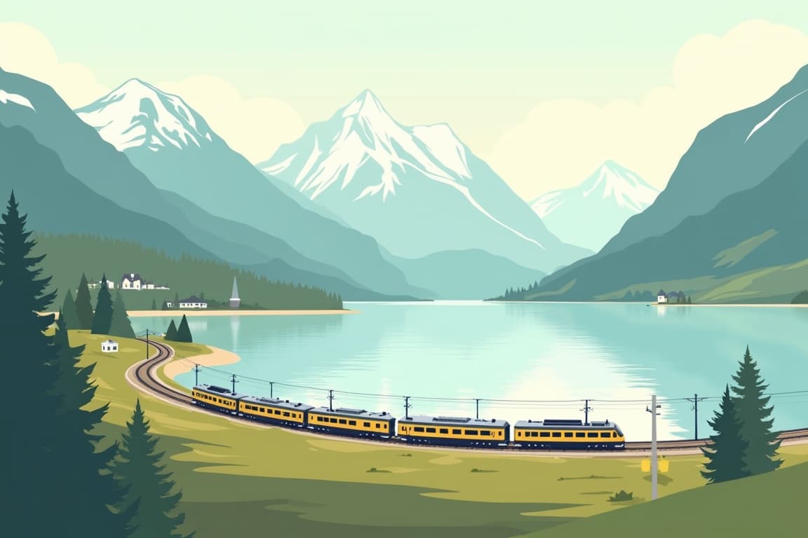 Illustration of Premium GoldenPass: Switzerland’s Lakes & Peaks
