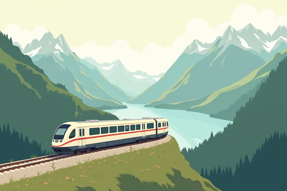 Illustration of Premium Switzerland by Rail: A Grand Tour