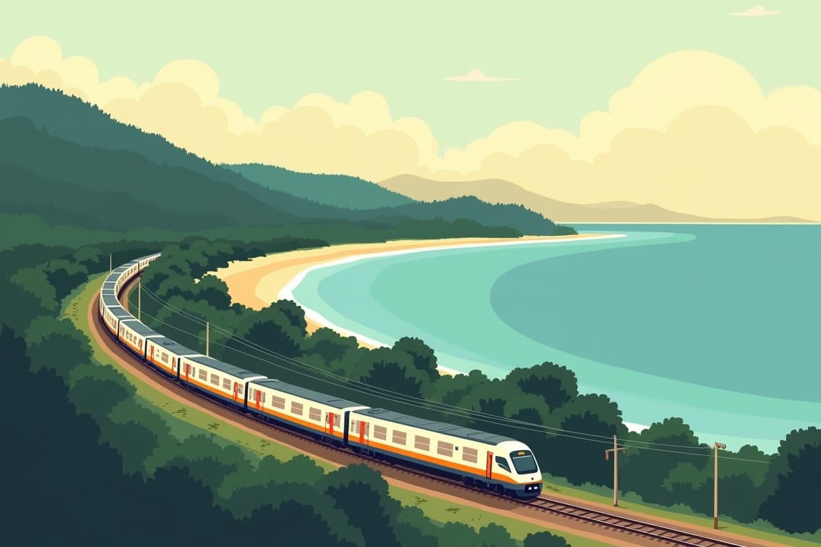 Illustration of Queensland Coastal Experience from Brisbane