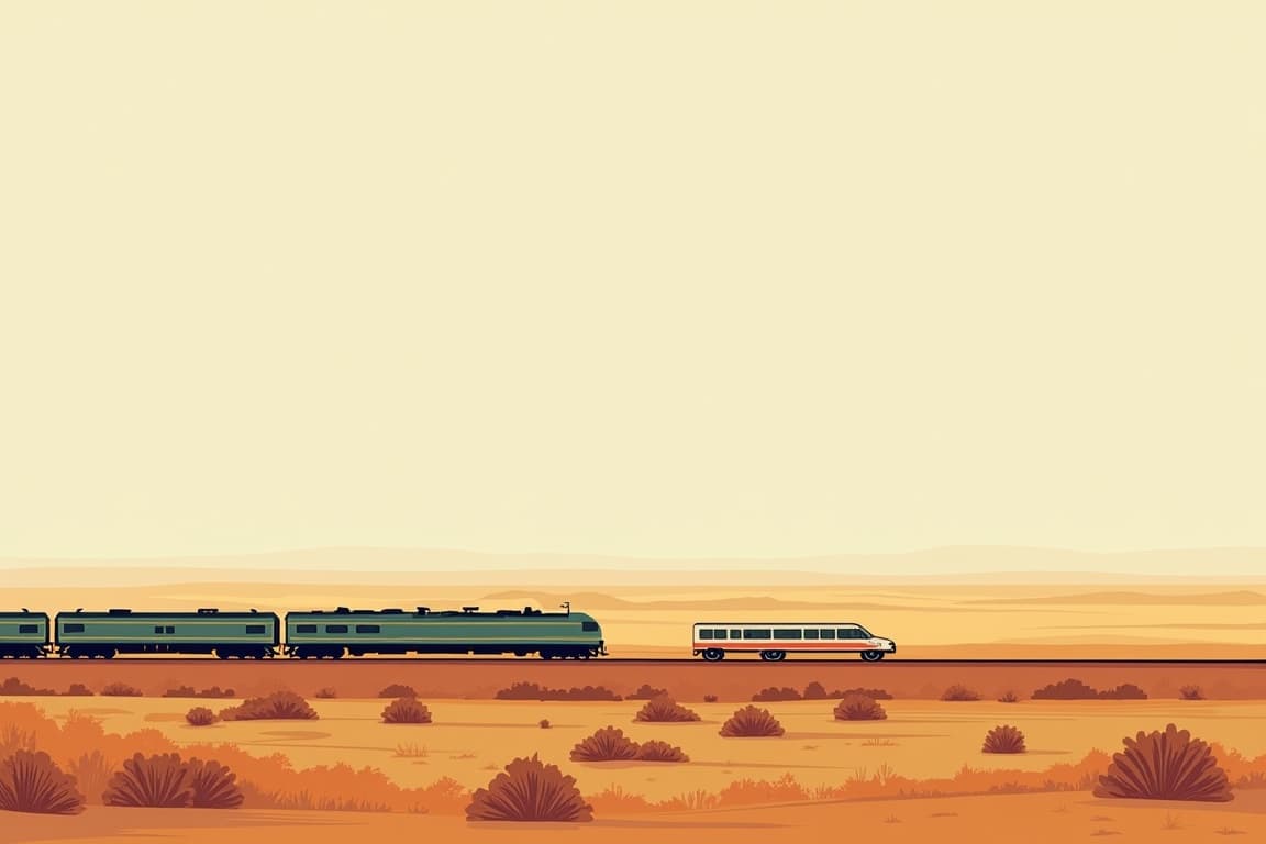 Illustration of Rail Across the Nullarbor and Beyond
